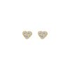 S925 sterling silver plated with 14k gold mini heart earrings