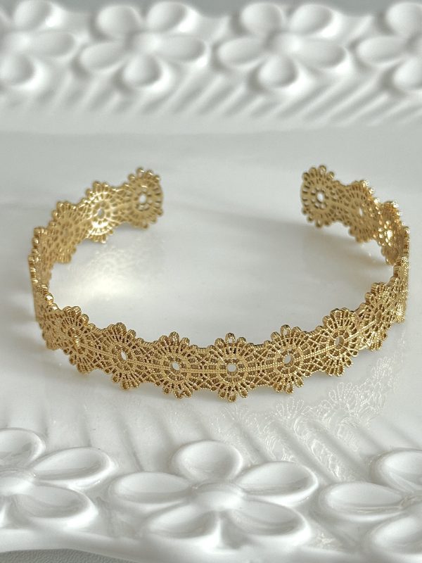 18k palace hollow lace bracelet adjustable bracelet