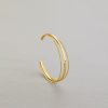 18k minimalist quicksand three-layer bracelet
