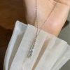 925 sterling silver 1 carat moissanite diamond necklace