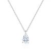 S925 sterling silver teardrop-shaped high carbon diamond necklace