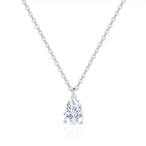 S925 sterling silver teardrop-shaped high carbon diamond necklace