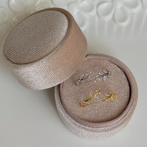 S925 sterling silver leaf bud open ring