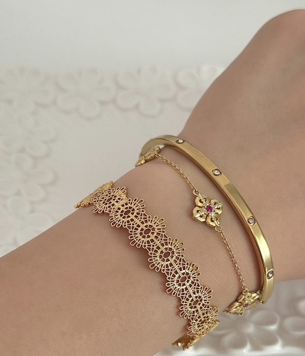 s925 sterling silver bracelet five flower bracelet