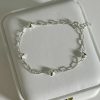 S925 sterling silver three-dimensional heart bracelet