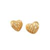 18k brass French medieval heart hollow earrings