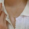 S925 sterling silver plated with 14K gold, lively heart hollow necklace