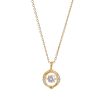 S925 sterling silver plated with 14K gold, lively heart hollow necklace