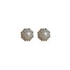 S925 sterling silver freshwater pearl small disc earrings