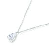 S925 sterling silver teardrop-shaped high carbon diamond necklace