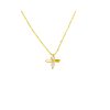 S925 sterling silver with 14K gold plated bee necklace