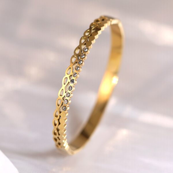 Star Diamond Gold Ring Bracelet